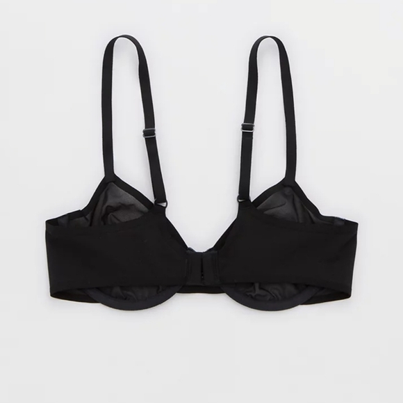 Aerie Smoothez Unlined Mesh Balconette Bra Black Size 32B NWT! - Picture 2 of 9